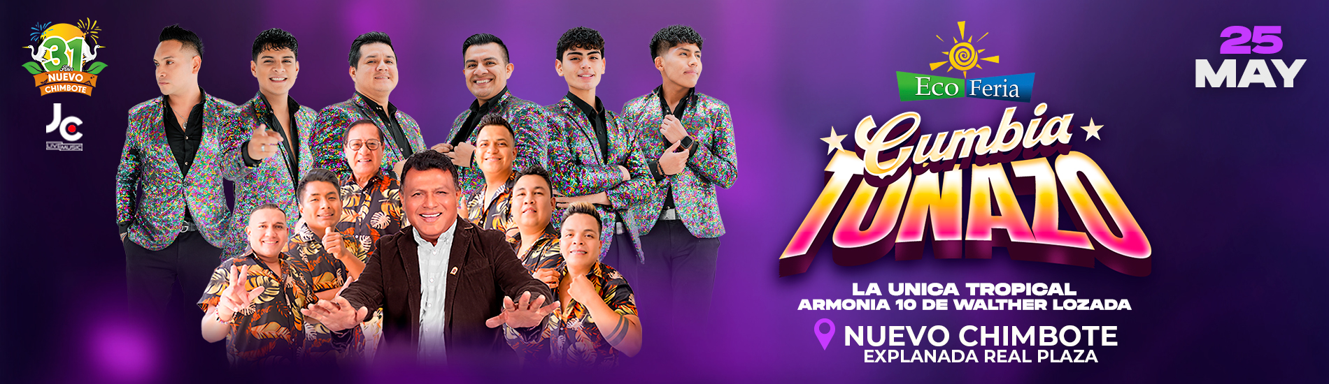 Cumbia Tonazo con La Ãšnica Tropical y ArmonÃ­a 10 de Walther Lozada en Eco Feria 2025