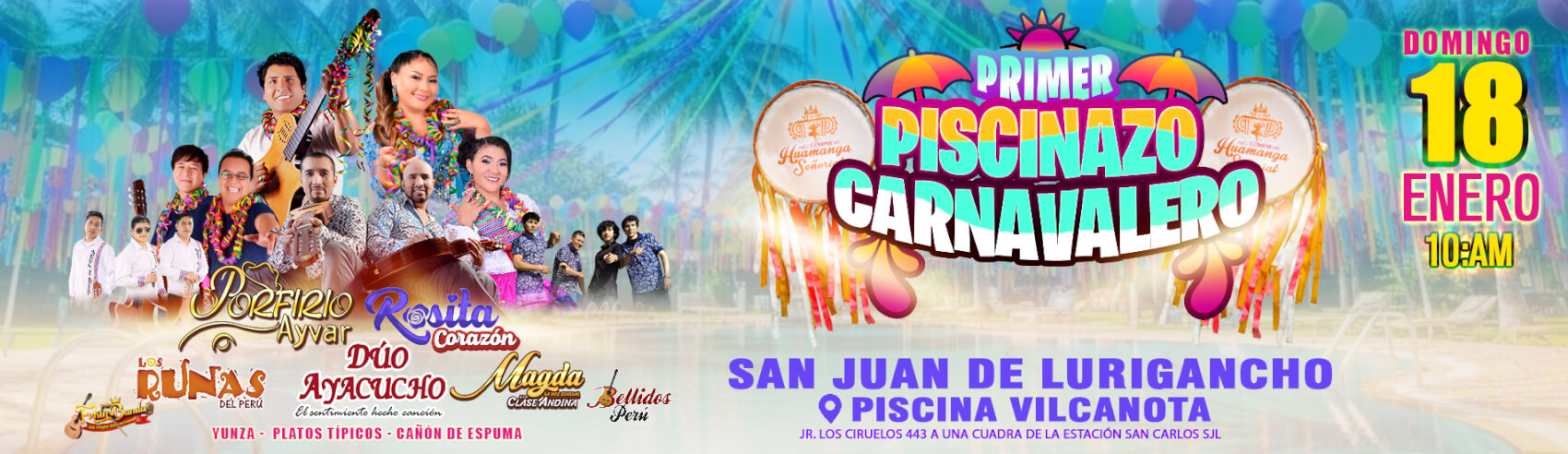 Primer Piscinazo Carnavalero en SJL