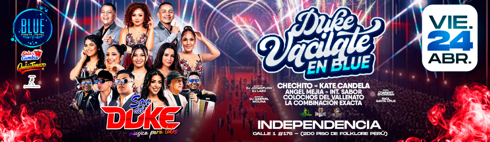 Duke Vacílate, Noche de Salsa &amp; Cumbia en Blue Fiesta Total
